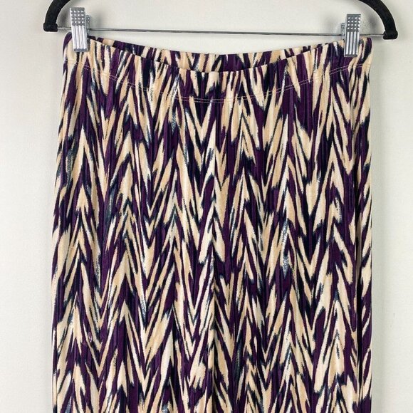 Chicos Travelers Pull On Pants Womens 0 US S Multicolor Slinky Knit Ankle - Picture 2 of 10